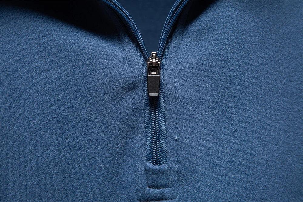 AIOPESON Solid Colour Zipper Sweatshirts - ShopHub