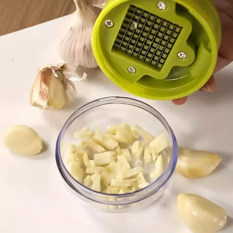 Manual Garlic Press Crusher - 1Pc Mincer Ginger Squeezer Kitchen Accessory for Home Cooking, Camping, and BBQ