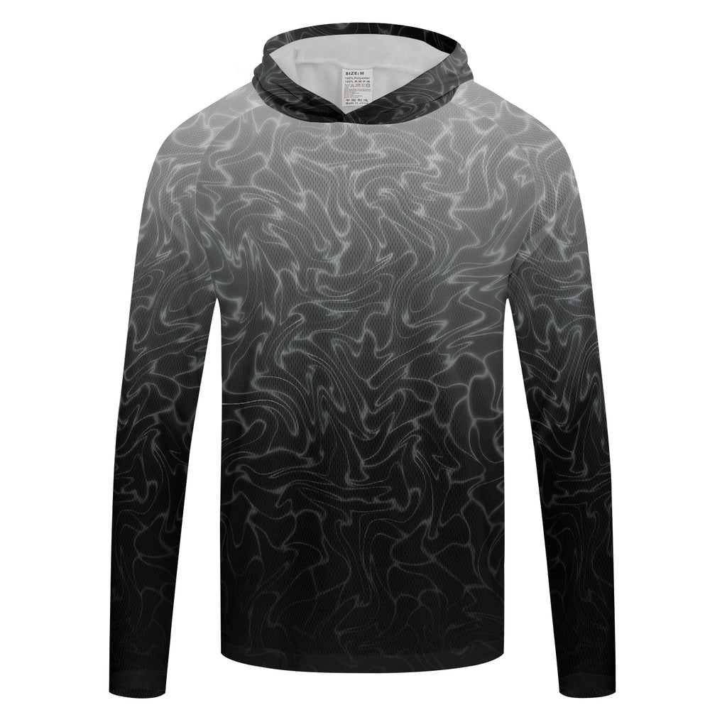 Men's Long Sleeve Fishing Shirt with Hoodie