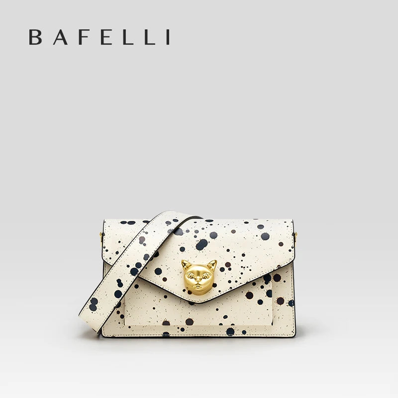 BAFELLI Floral Leather Flap Crossbody Bag