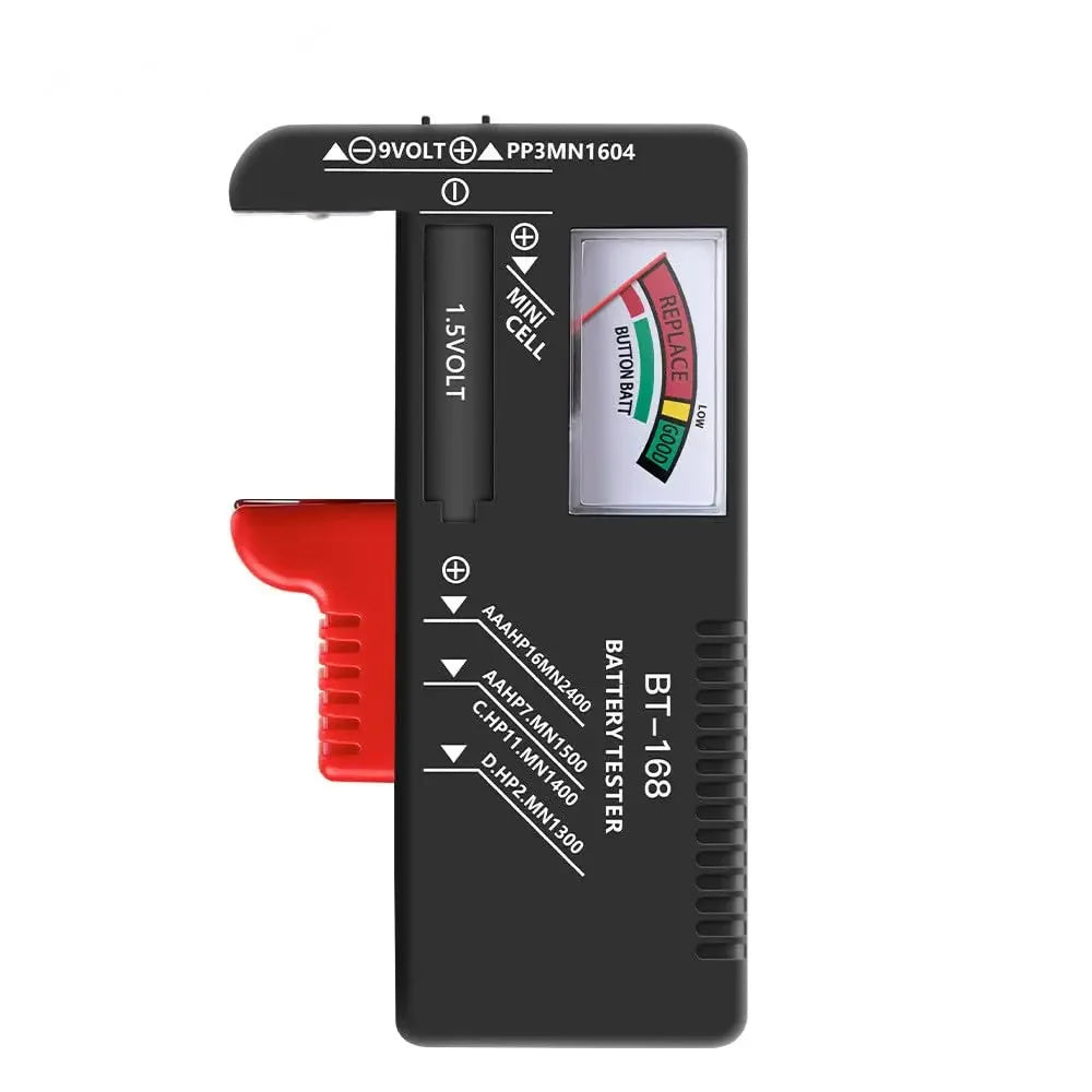 BT-168 Universal Battery Tester – AA/AAA/C/D/9V Button Cell Checker Habicare