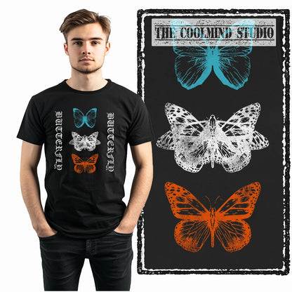 COOLMIND X0119 Wings of Joy Butterfly Cotton Tee