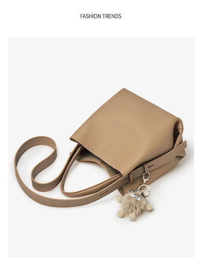 FOXER Genuine Leather Handbag — Premium Women's Shoulder Bag