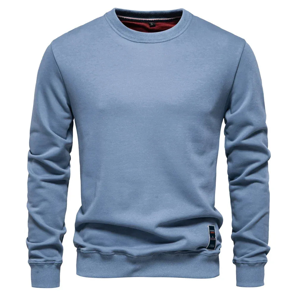 AIOPESON Cotton-Blend Men's Crew Neck Sweatshirts - ShopHub