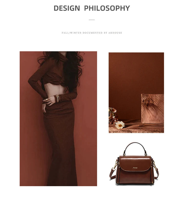 FOXER Brand Retro Women's Handbag