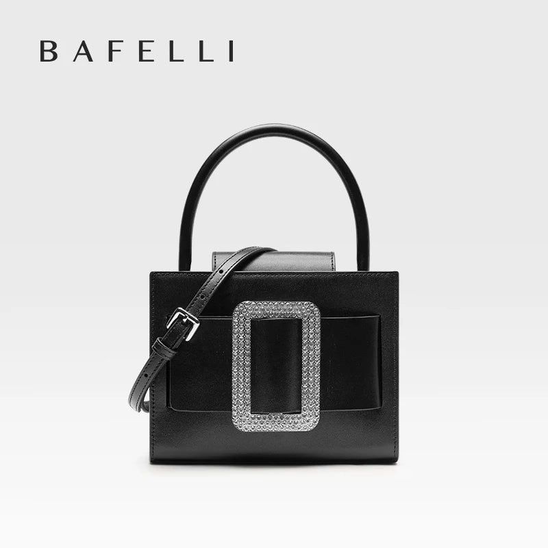 BAFELLI Diamond-Embellished Leather Satchel