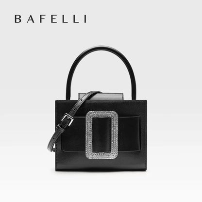 BAFELLI Diamond-Embellished Leather Satchel