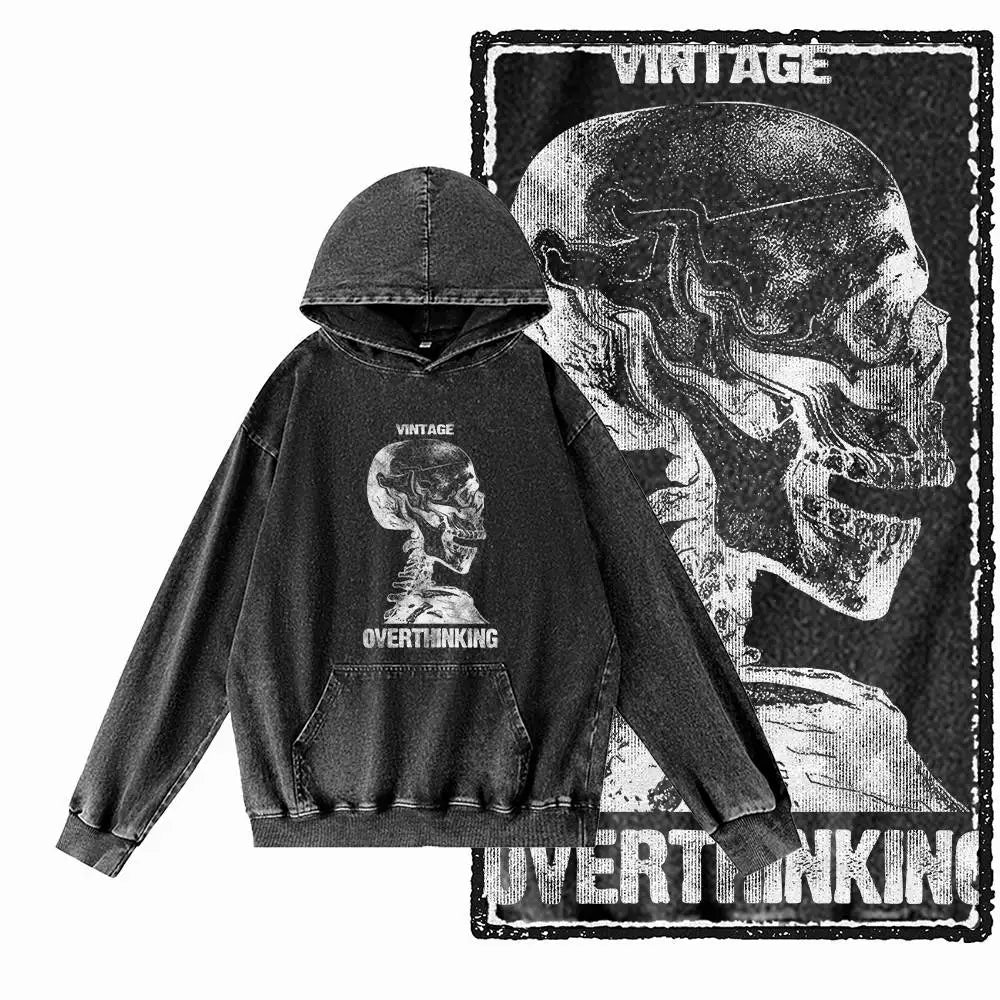 After Dark Acid-Washed Black Graphic Hoodie