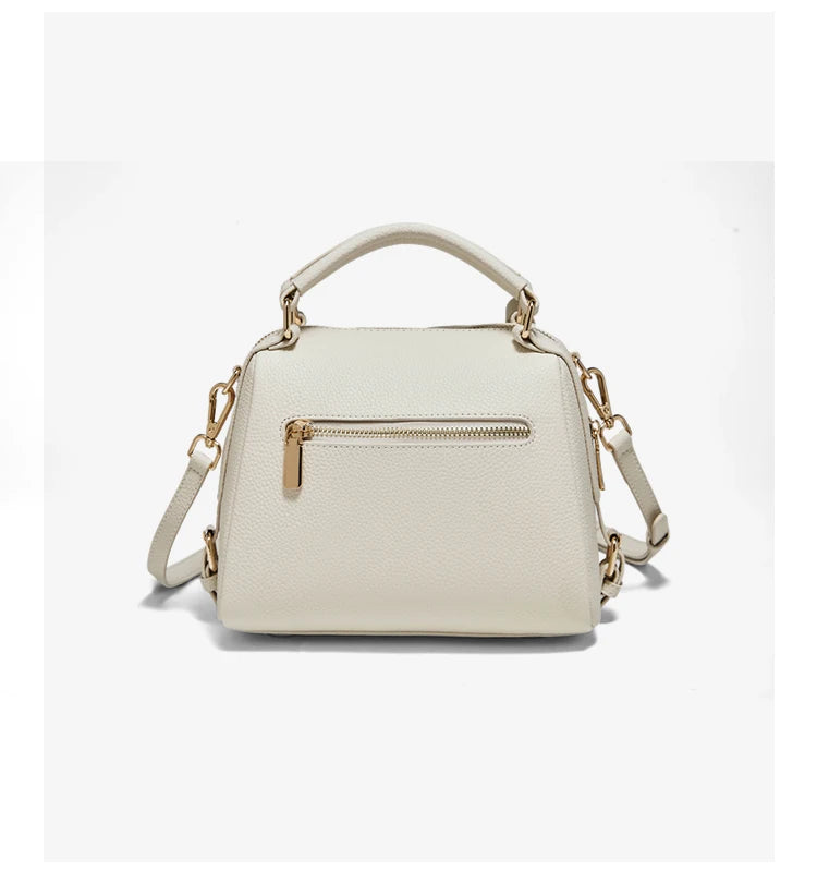 FOXER Elegant Women's Handbag In Genuine White Leather