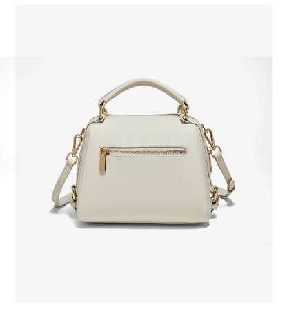 FOXER Elegant Women's Handbag In Genuine White Leather