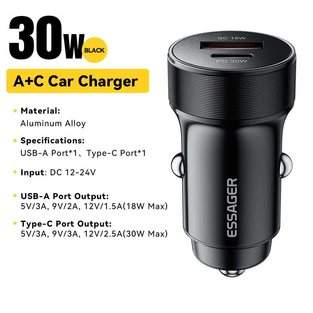 Essager 30W Mini Quick Charge Car Charger