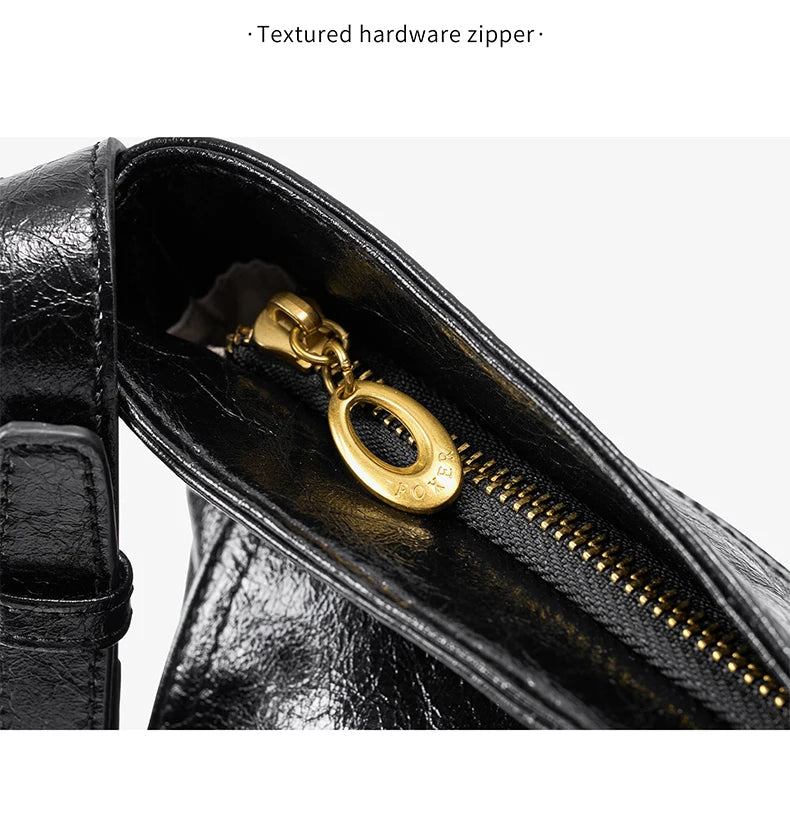 FOXER Genuine Leather Hobo Tote Bag