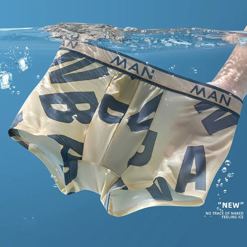 Men's 4 Pack Ice Silk Boxer Shorts - ShopHub