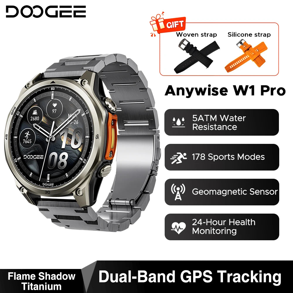 DOOGEE Anywise W1 Pro GPS Adventure Smartwatch
