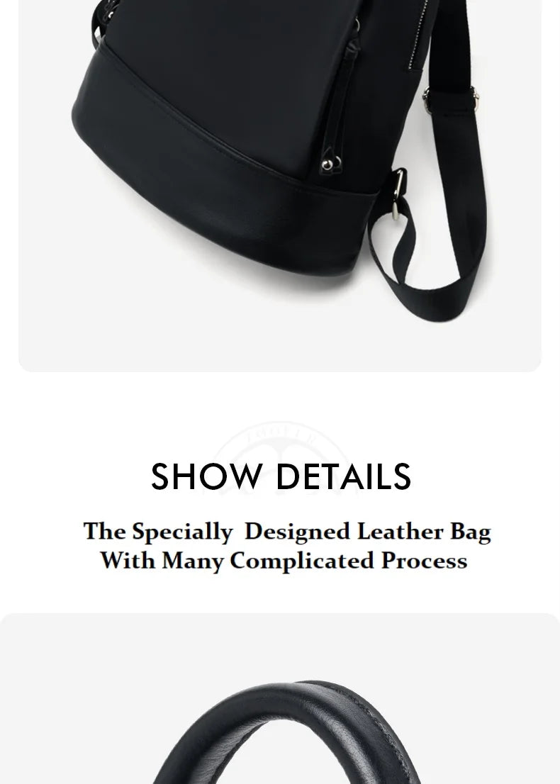 New Oxford &Leather Female Aesthetic Backpack School Bags Luxury Designer for Girls Women Backpacks Travel Light Weight - SC1708