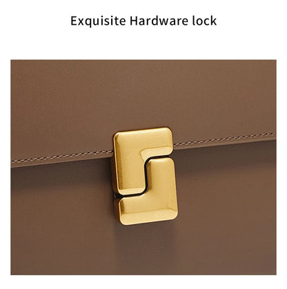 FOXER New Women's Shoulder Bag Split Leather Classic Fashion Square Bag Light Luxury Lady Crossbody Bag Gift for Women