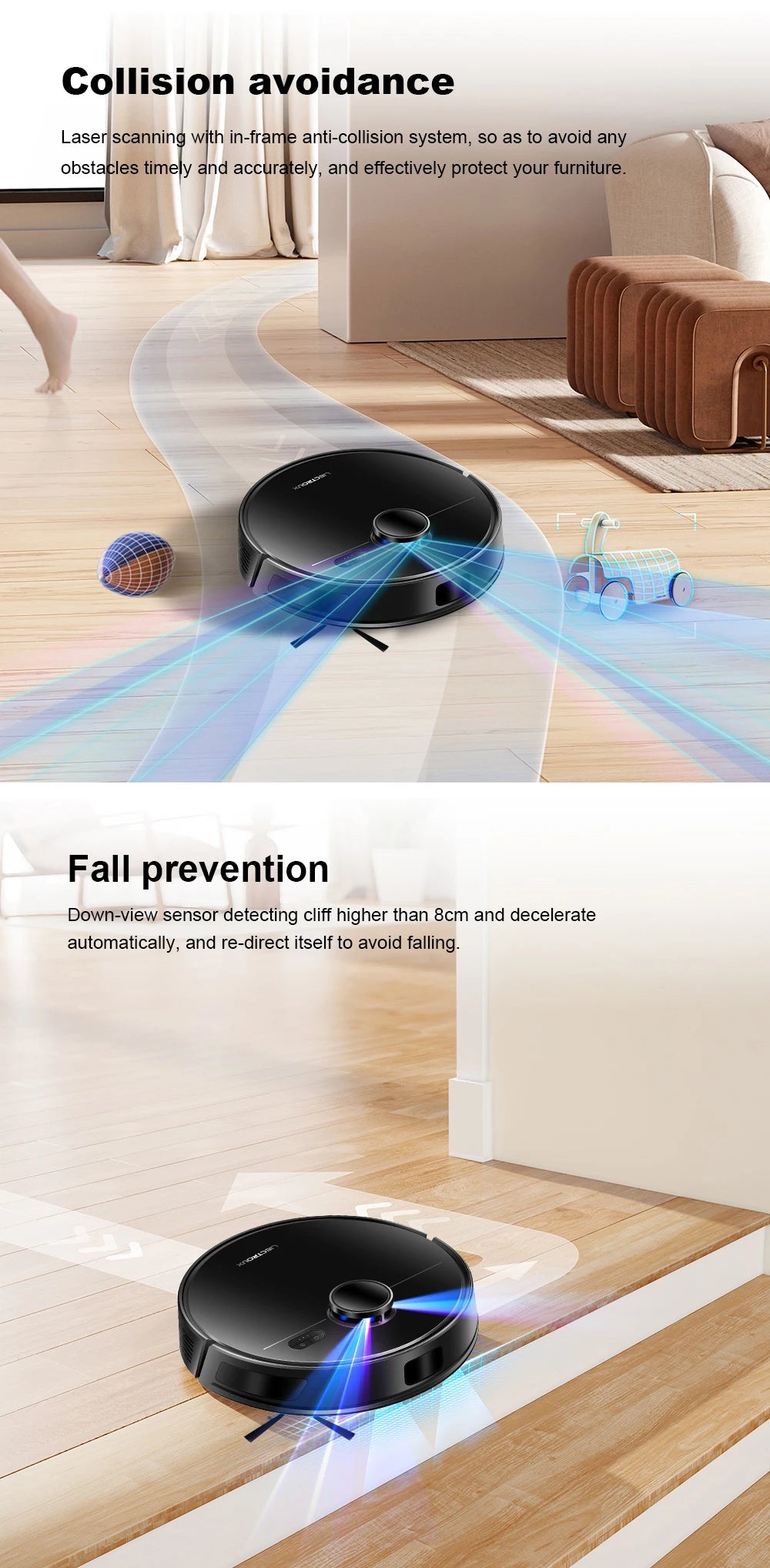 Liectroux M70 Pro Robot Vacuum Cleaner & Mop