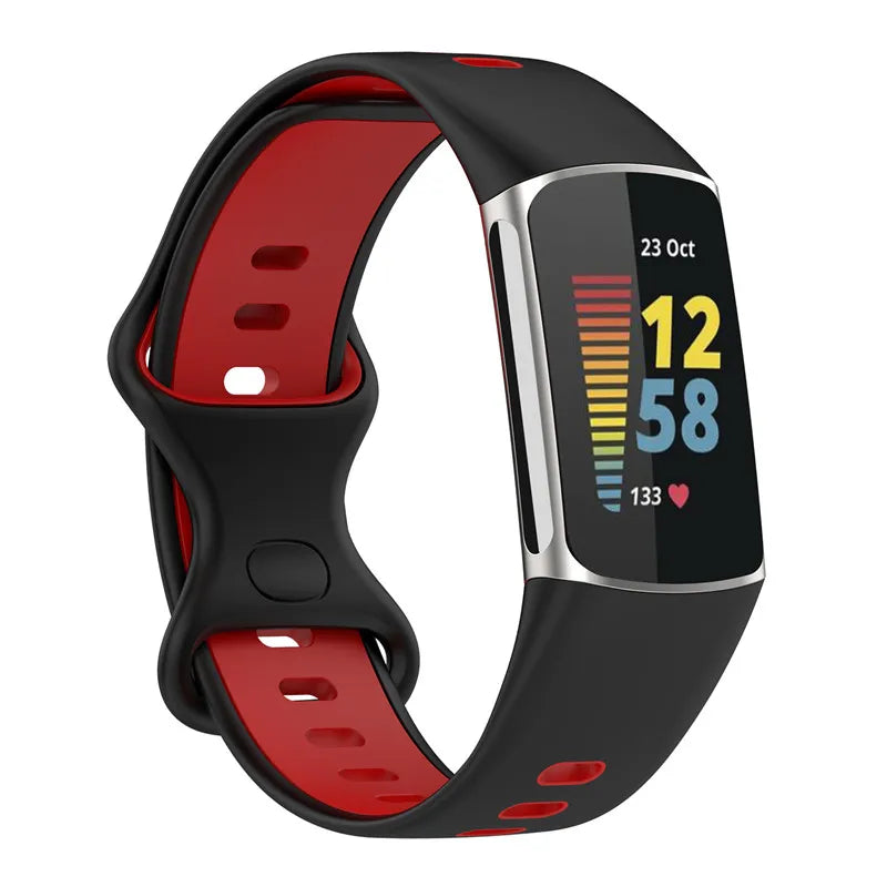 Rubber Sport Strap for the Fitbit Charge 5/6 Series (available in 21 colours) Habicare