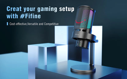 FIFINE Ampligame A8 PLUS USB Microphone - Elevate Your Streaming and Gaming Experience
