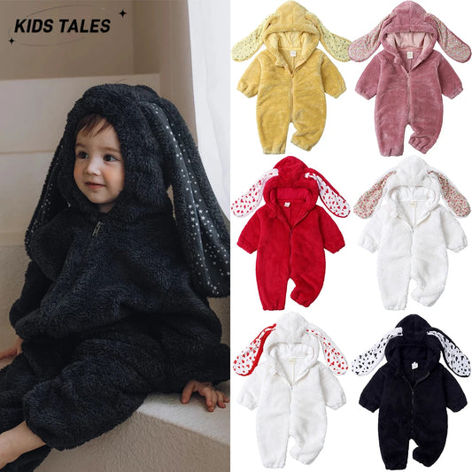Kids Tales Snuggle Bunny Plush Hooded Baby & Toddler Romper