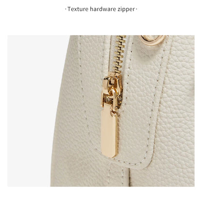 FOXER Elegant Women's Handbag In Genuine White Leather