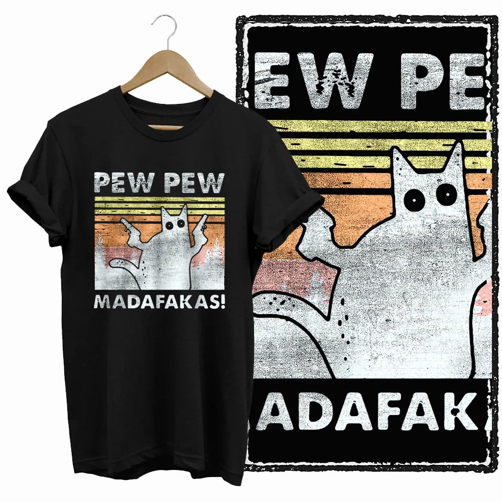 COOLMIND Black Cat Graphic Cotton T-Shirt | Women's Design Collection