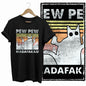 COOLMIND Black Cat Graphic Cotton T-Shirt | Women's Design Collection