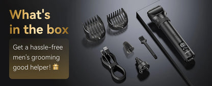 Kensen S29 Hair Trimmer - 2 in 1 Adjustable Hair Clipper Kit with Electric Razor for Wet/Dry Hair Cutting and Nose Hair Trimming