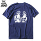 COOLMIND MO0167 Space Cat Graphic Cotton Tee