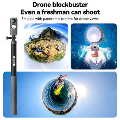 TELESIN Carbon Fiber Selfie Stick & Monopod