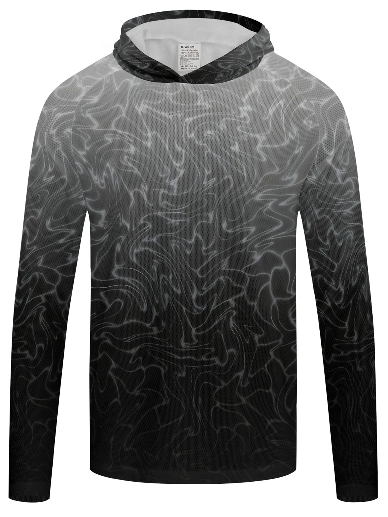 Men's Long Sleeve Fishing Shirt with Hoodie