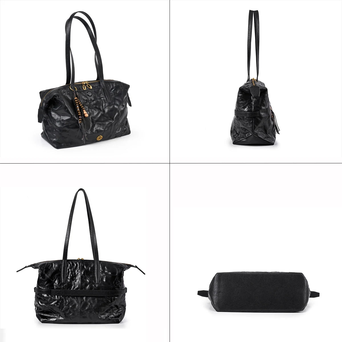 FOXER Luxury Genuine Leather Tote Bag