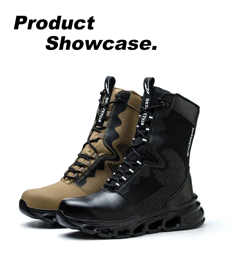 Kankeirr Indestructible Men's Steel Toe Work Boots - ShopHub