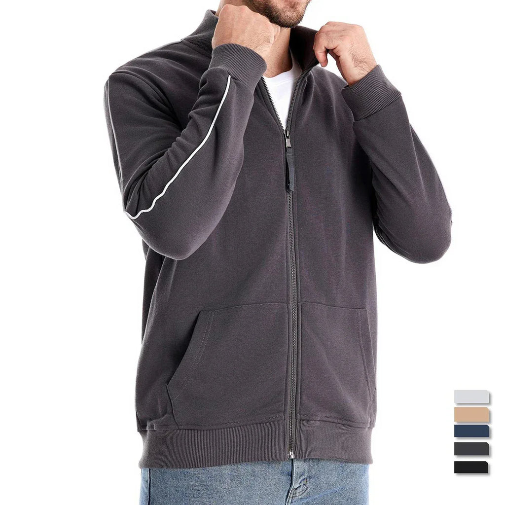 AIOPESON Cotton-Blend Zip-Up Sweatshirts - ShopHub