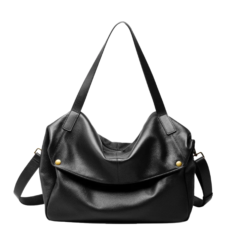 FOXER Genuine Leather Shoulder Bag for Women Large Capacity Handbag Female Casual Tote Bag Computer Bag Crossbody Purse as Gift