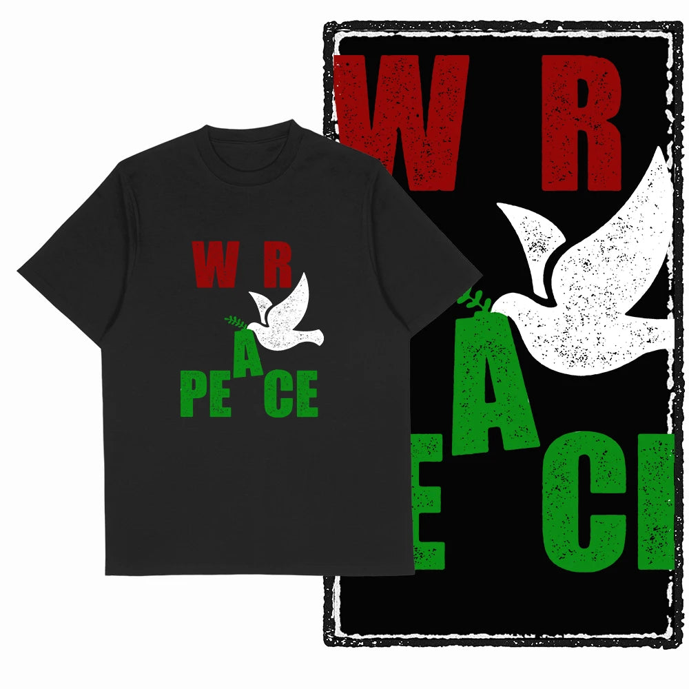 COOLMIND X0009 Anti-War Graphic Cotton Tee