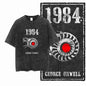 G02 Exclusive 100% Cotton Big Size 1984 Graphic Men T-shirt | Acid Washed Streetwear Cool Vintage O-neck Men's Tee Tshirt