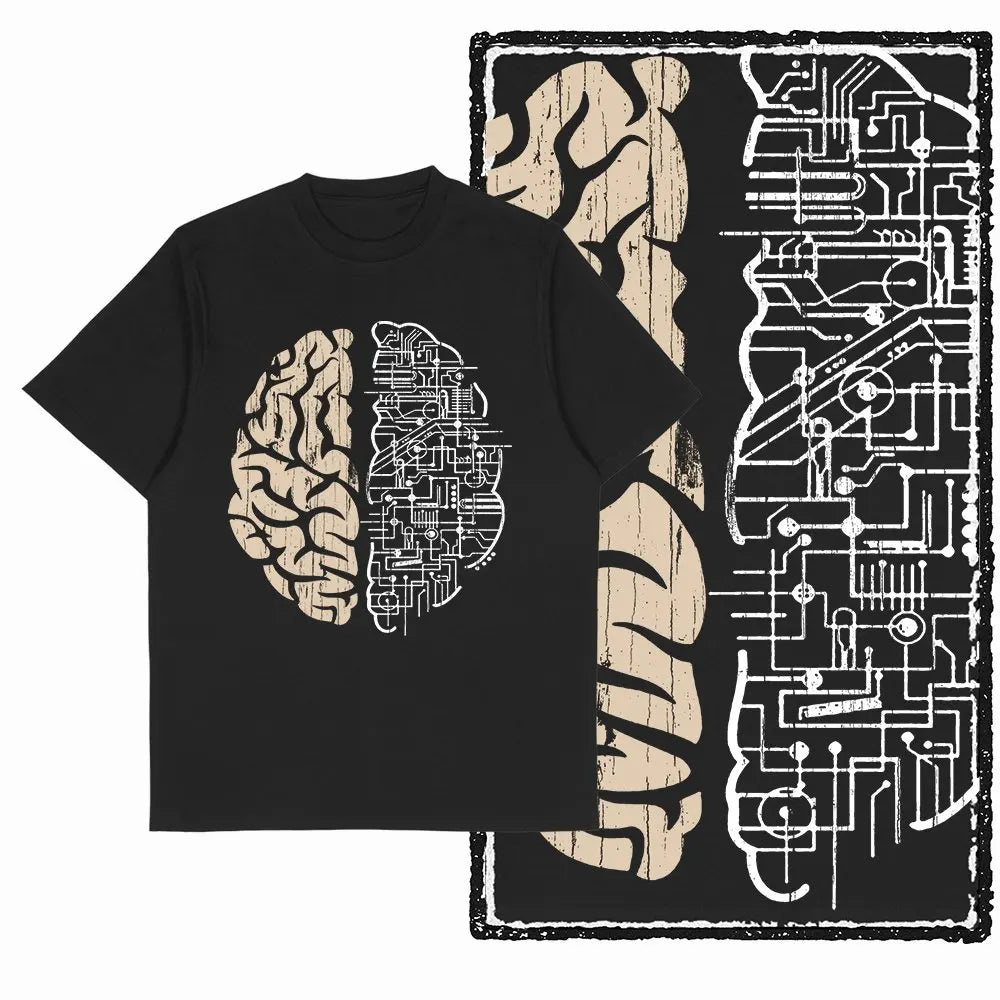 G25 Cool Vintage Cotton Men's Distressed Creative Printed Graphic T-Shirt | Streetwear Big Size O-Neck Men's Tee T-Shirt T Shirt