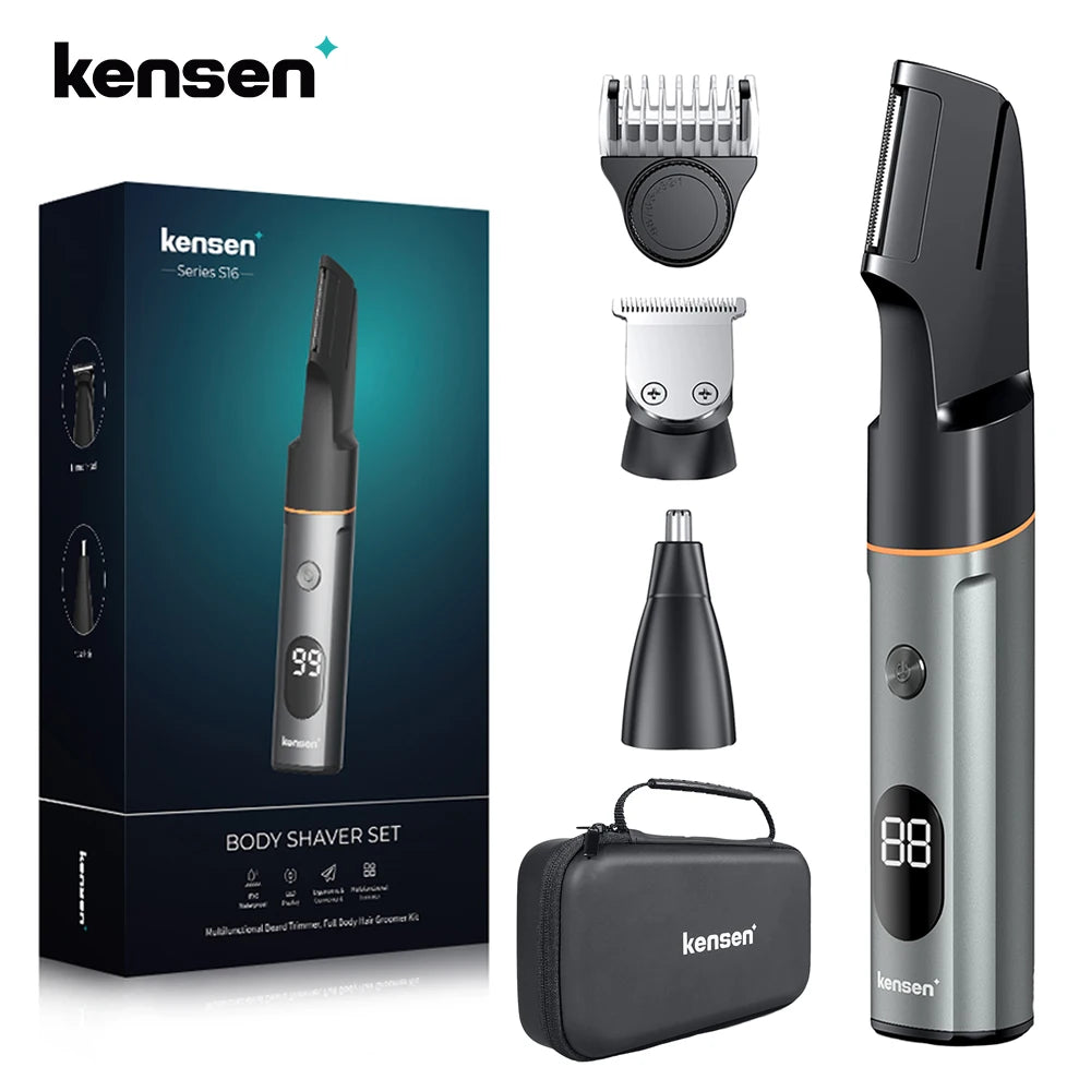 Kensen S16 Body Hair Shaver Kits for Men 3 In 1 Beard Hair Trimmer