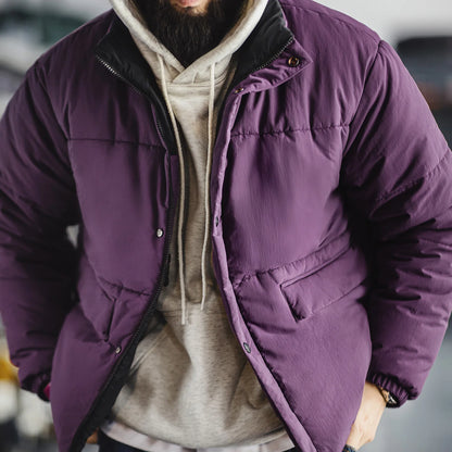 MADEN Reversible Padded Jacket | Green & Orange