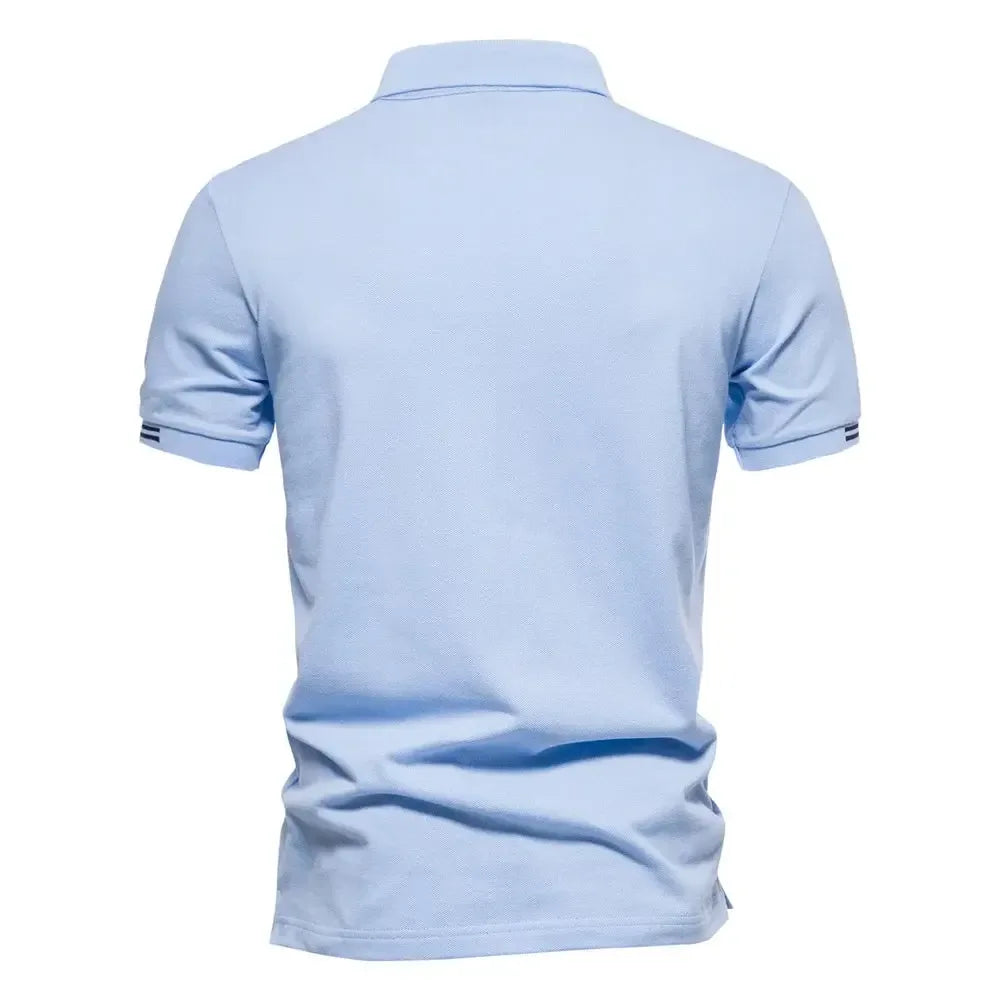 AIOPESON Men's 100% Cotton Polo Shirts - ShopHub