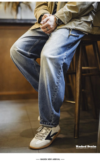 Maden Men's 12.6oz Washed Denim Jeans