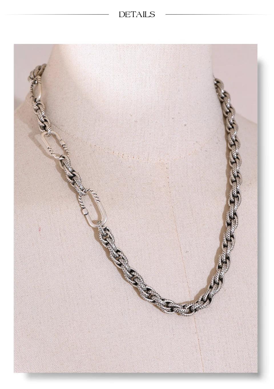 55cm Fashion Classic Stainless Steel Metal Chain Necklace - ShopHub