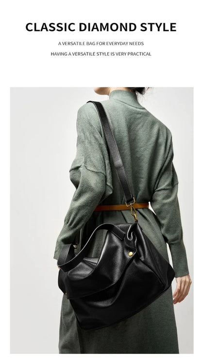 FOXER Genuine Leather Shoulder Bag for Women Large Capacity Handbag Female Casual Tote Bag Computer Bag Crossbody Purse as Gift