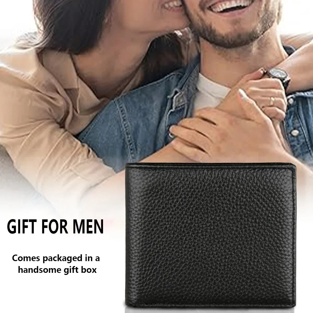 Premium Genuine Cow Leather Bifold Wallet