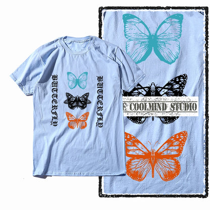COOLMIND X0119 Wings of Joy Butterfly Cotton Tee