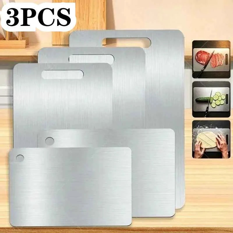 3PCS Stainless Steel Chopping Board