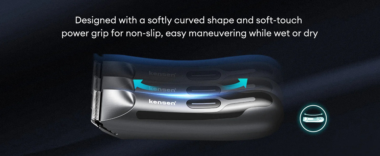 Kensen S10 Electric Groin Hair Trimmer for Men - Waterproof Body Groomer with Replaceable Ceramic Blade
