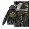 Cosmic Drift Space Graphic Acid-Washed Black Hoodie