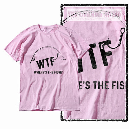 COOLMIND Z1018 Funny Fishing Graphic Cotton Tee